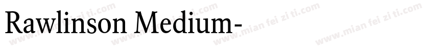 Rawlinson Medium字体转换